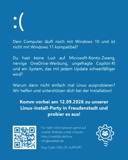 Flyer für die Linux Install Party